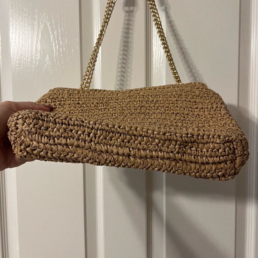 I.N.C Wicker Summer Chain Flap Bag - Picture 5 of 6